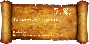Tapasztó Martin névjegykártya