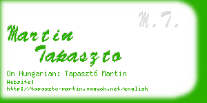 martin tapaszto business card